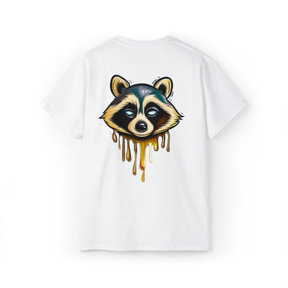 Raccoon Shirt, Graffiti Print Shirt, Unisex Ultra Cotton Tee, Golden Raccoon - SaviTraviDesigns