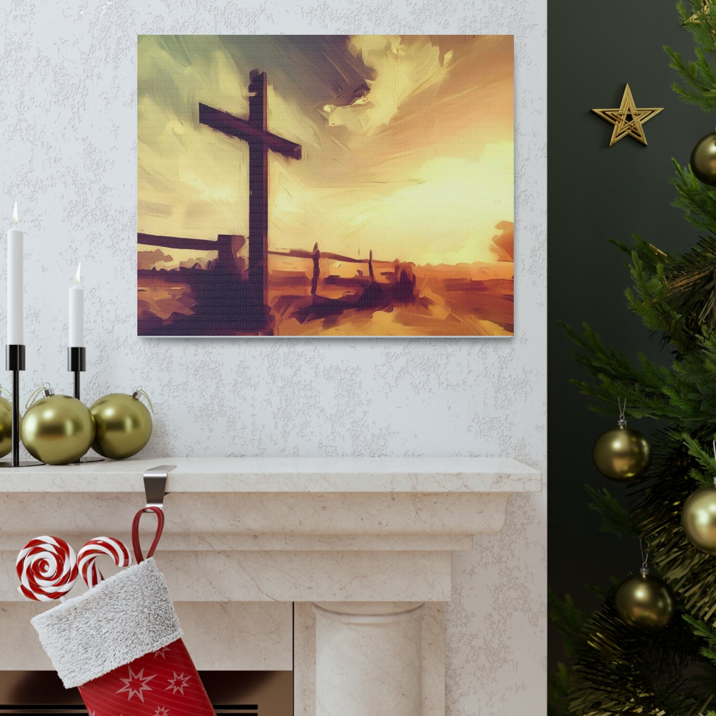 Christian wall art, Cross wall art, Country art, farm art, Canvas Gallery Wraps - SaviTraviDesigns