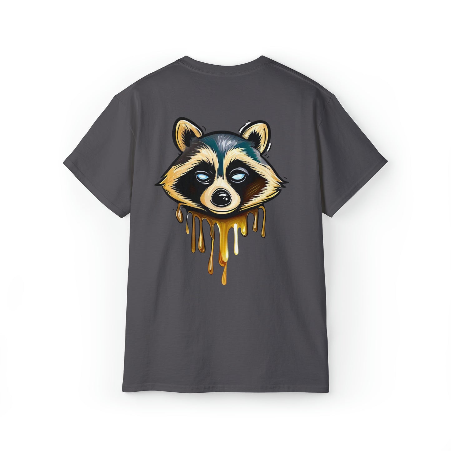 Raccoon Shirt, Graffiti Print Shirt, Unisex Ultra Cotton Tee, Golden Raccoon - SaviTraviDesigns