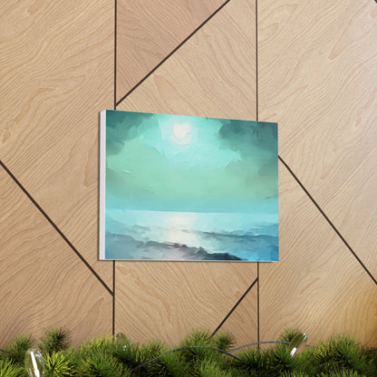 Moon wall art, Ocean wall art, ocean art, Canvas Gallery Wraps