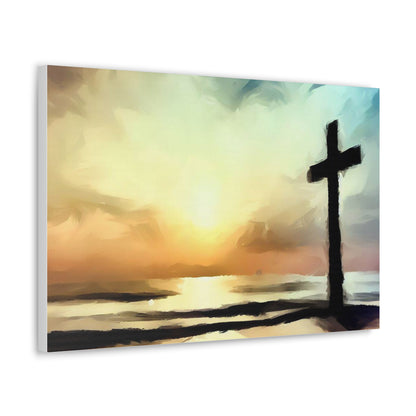 Christian wall art, Cross wall art, Beach art, ocean art, Canvas Gallery Wraps - SaviTraviDesigns