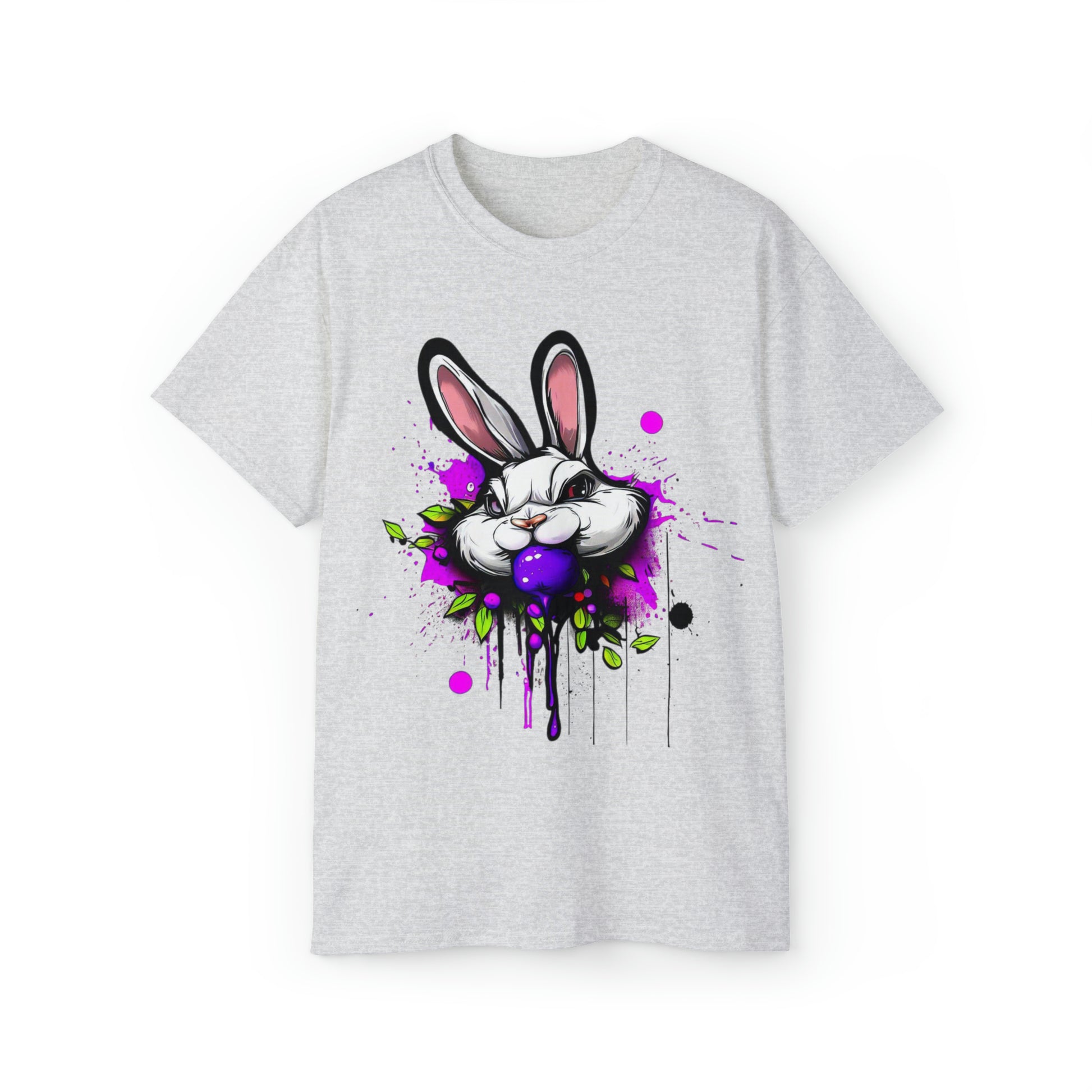 Graffiti shirt, Bunny shirt,  Urban Art T-Shirt, Purple Bunny - SaviTraviDesigns