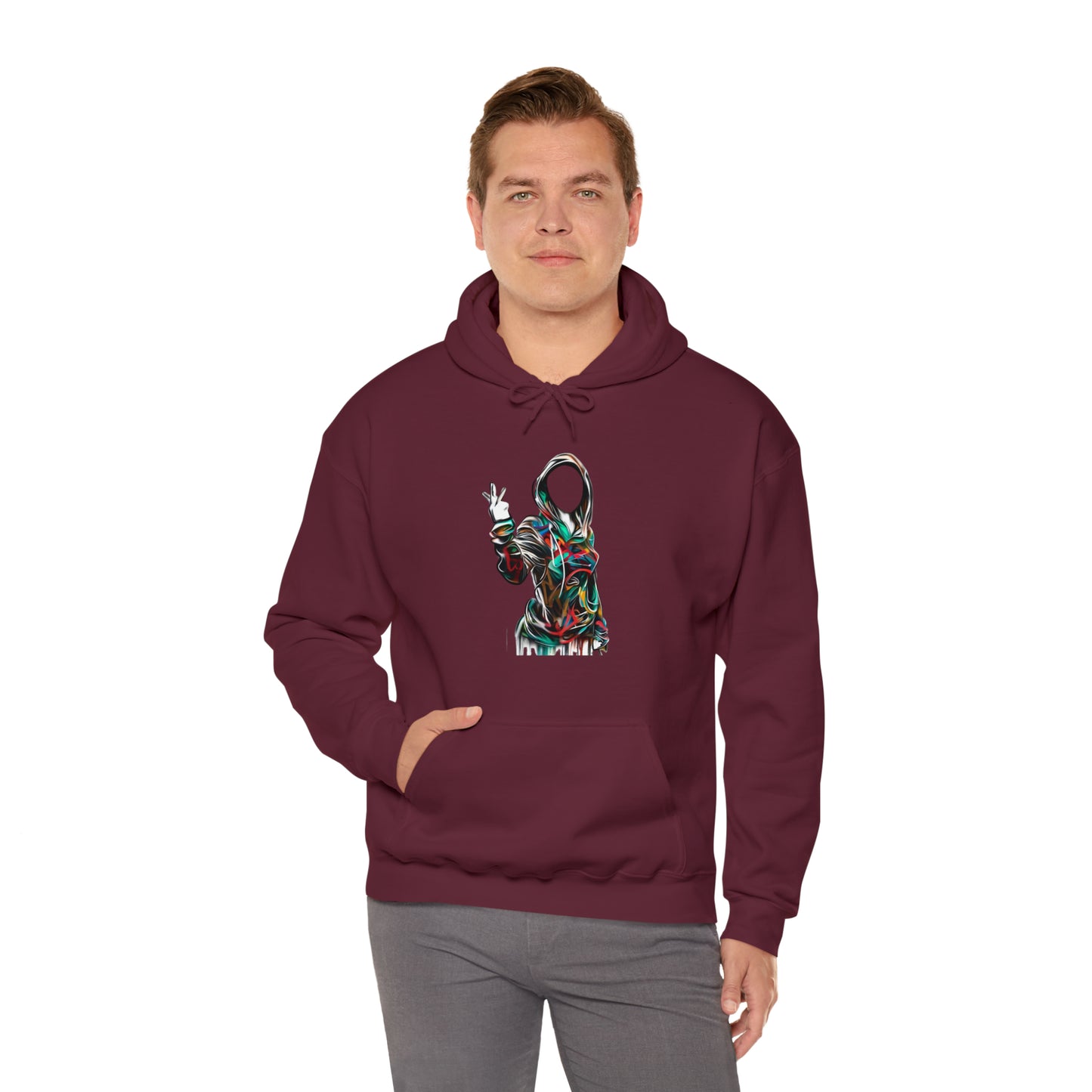 Graffiti Hoodie, Hooded Sweatshirt, Digital Female, Urban Street Design - SaviTraviDesigns