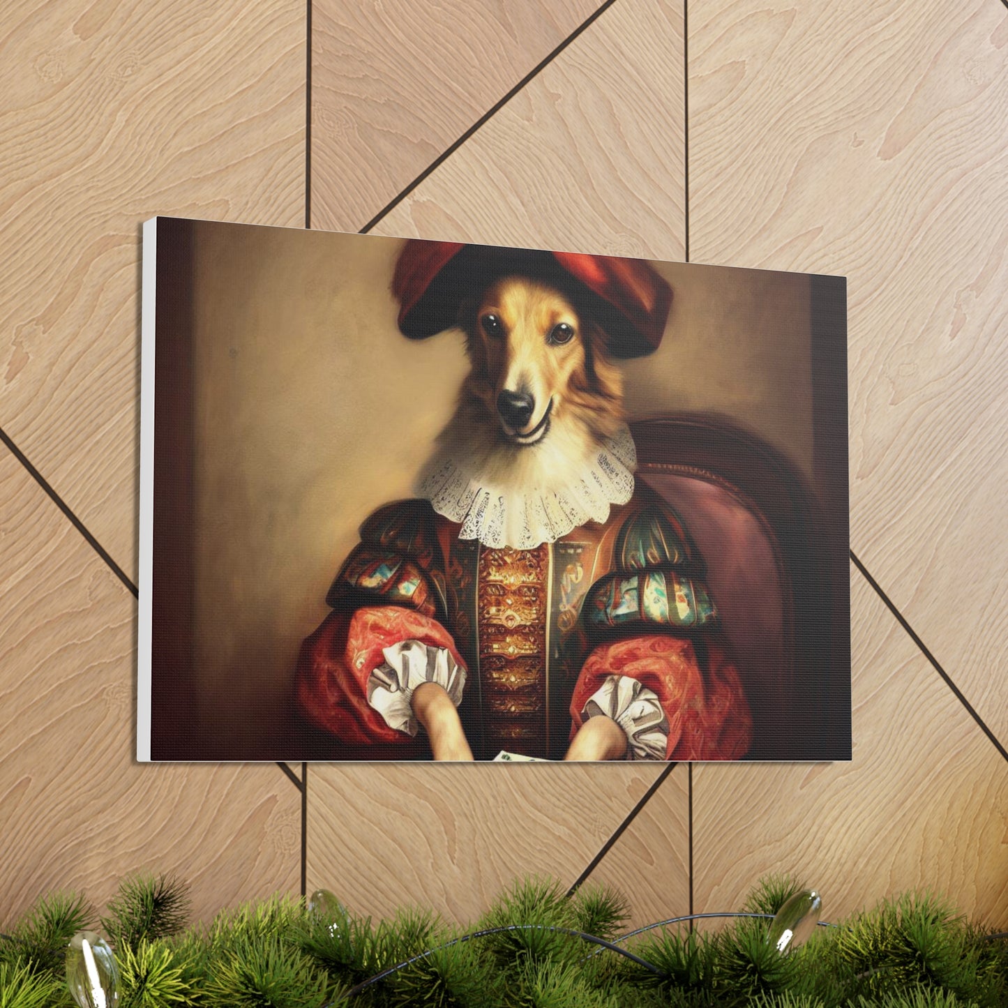 Fancy Dog, Canvas Dog Art, Dog Wall Art, Canine Canvas Art,Canvas Gallery Wraps, Pet Art - SaviTraviDesigns