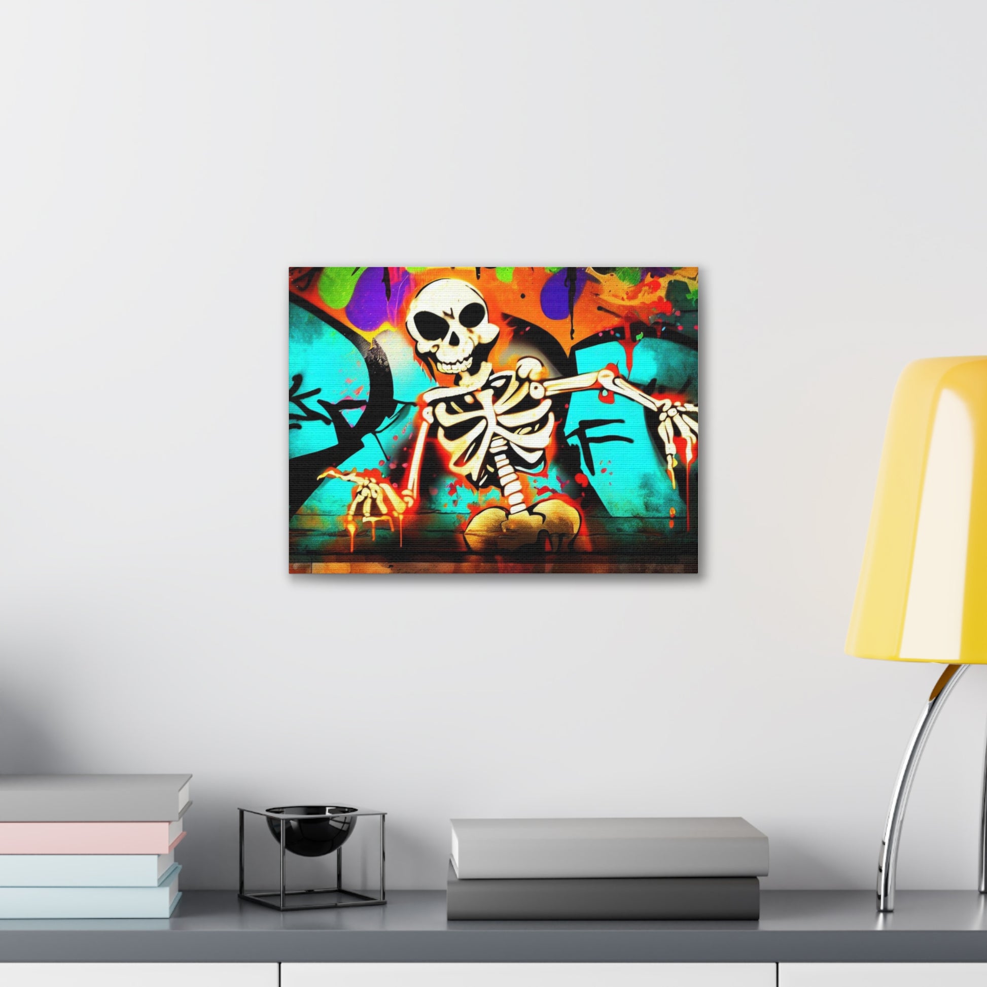 Halloween art, Skeleton canvas prints, Scary Halloween decor, Halloween home decor, Halloween wall, Gothic wall decor, Canvas Gallery Wraps - SaviTraviDesigns