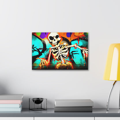 Halloween art, Skeleton canvas prints, Scary Halloween decor, Halloween home decor, Halloween wall, Gothic wall decor, Canvas Gallery Wraps - SaviTraviDesigns