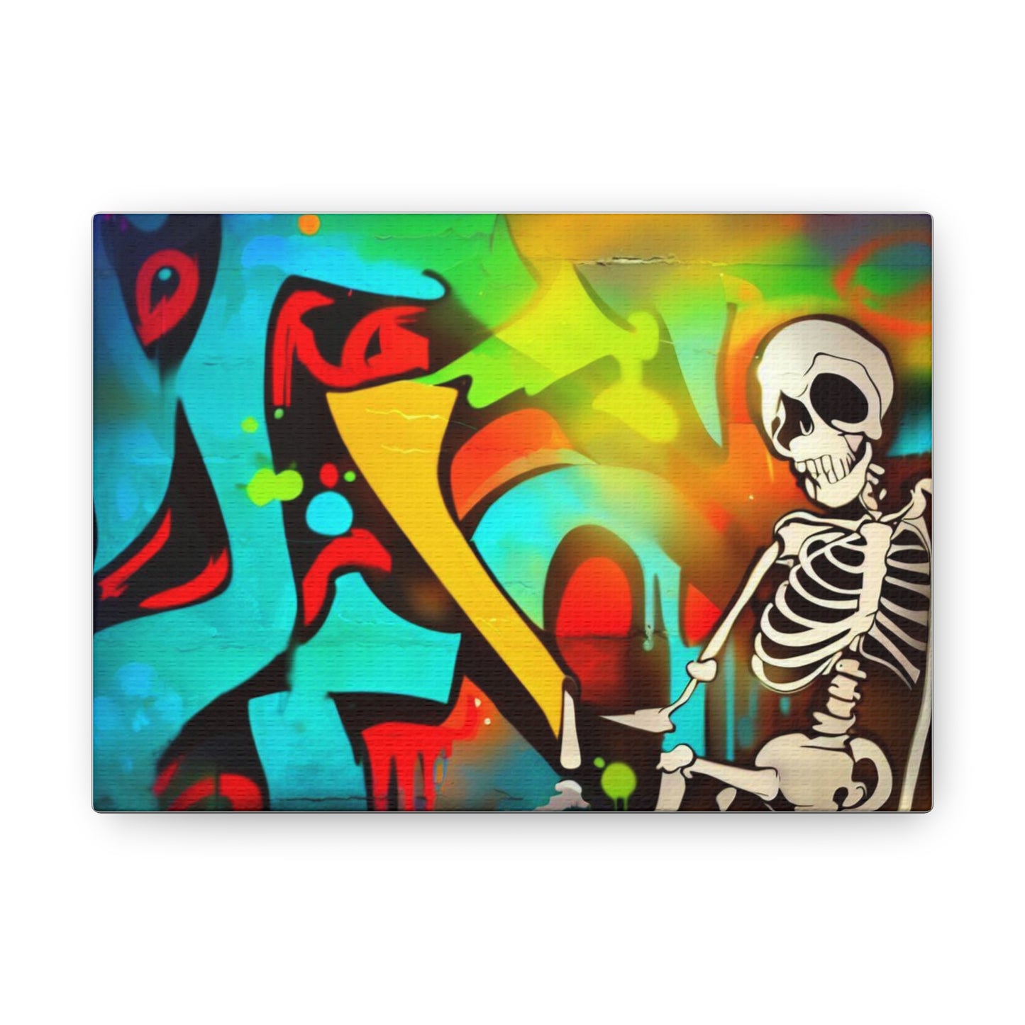 Halloween art, Skeleton canvas prints, Graffiti Halloween, Scary Halloween decor, Halloween home decor, Halloween wall, Gothic wall decor, Canvas Gallery Wraps - SaviTraviDesigns