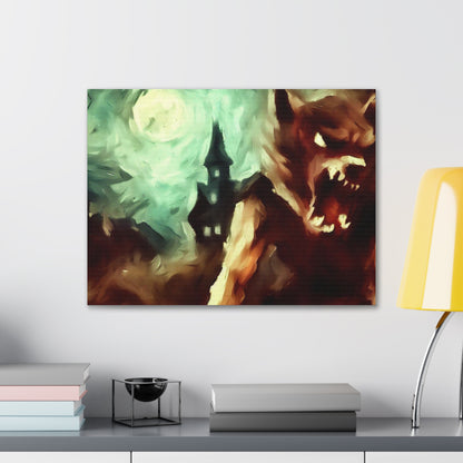 Halloween art, Werewolf canvas prints, Scary Halloween decor, Halloween home decor, Halloween wall, Gothic wall decor, Canvas Gallery Wraps - SaviTraviDesigns