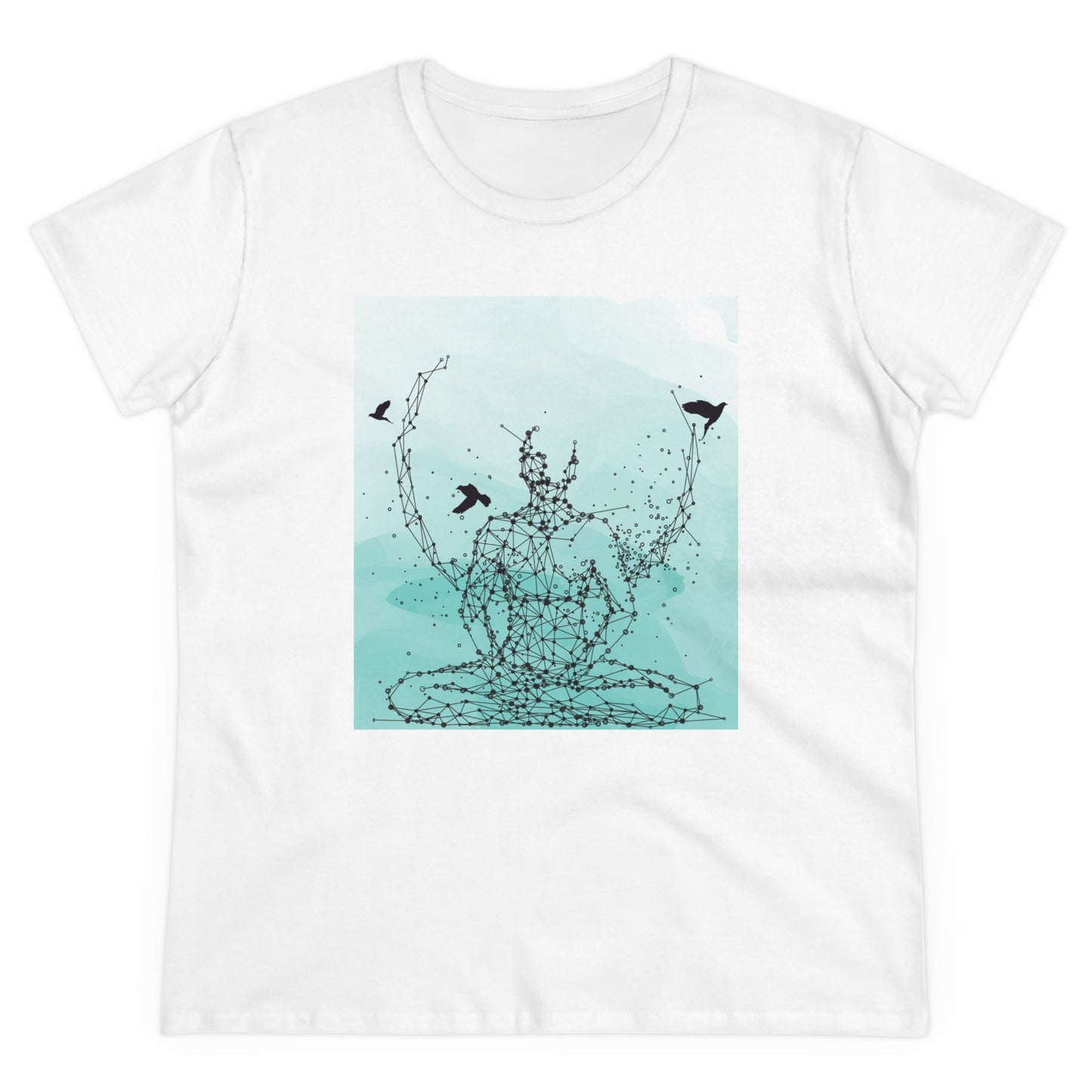 Meditation T-Shirts, Yoga Graphic Tees, Mindfulness Apparel, Zen T-Shirts, Spiritual Shirts, Chakra Tees, Womens T-Shirt White