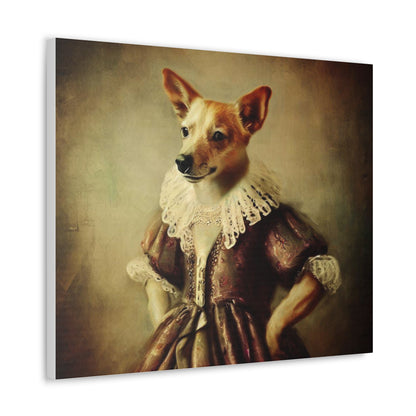 Fancy Dog, Canvas Dog Art, Dog Wall Art, Canine Canvas Art,Canvas Gallery Wraps