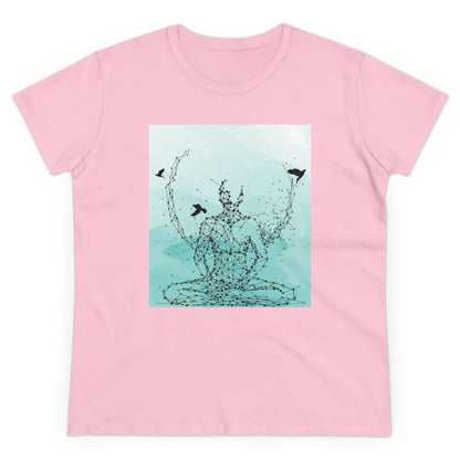 Meditation T-Shirts, Yoga Graphic Tees, Mindfulness Apparel, Zen T-Shirts, Spiritual Shirts, Chakra Tees, Womens T-Shirt Light Pink