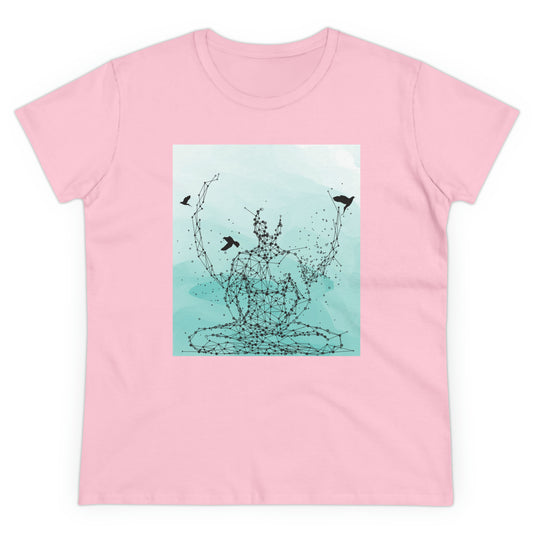 Meditation T-Shirts, Yoga Graphic Tees, Mindfulness Apparel, Zen T-Shirts, Spiritual Shirts, Chakra Tees, Womens T-Shirt Light Pink