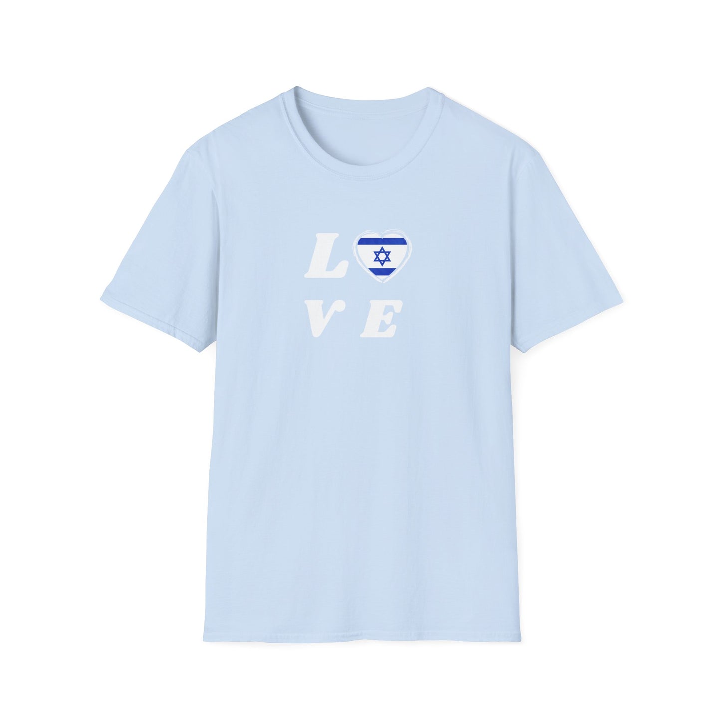 Love Israel Graphic T-Shirt Light Blue