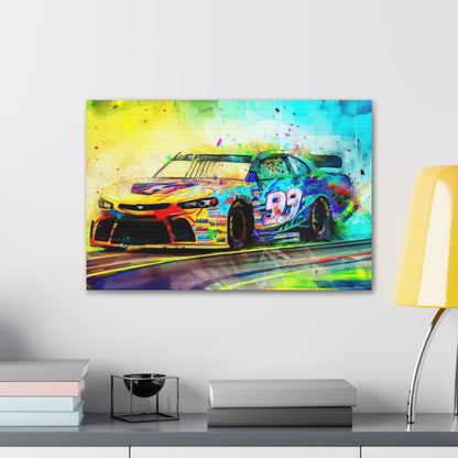 Nascar Painting, Graffiti art prints, Street art canvas, Urban art decor, Graffiti-style wall art, Graffiti canvas prints, Street art posters 24″ x 16″ Premium Gallery Wraps (1.25″)