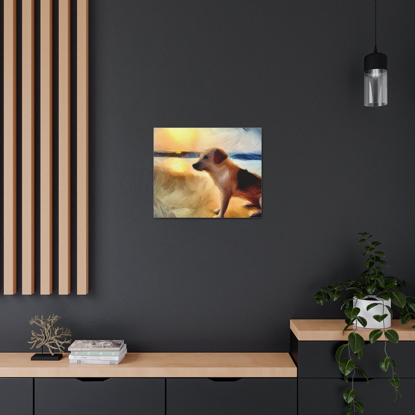 Dog wall art, beach wall art, ocean art, Canvas Gallery Wraps, Pet Beach - SaviTraviDesigns