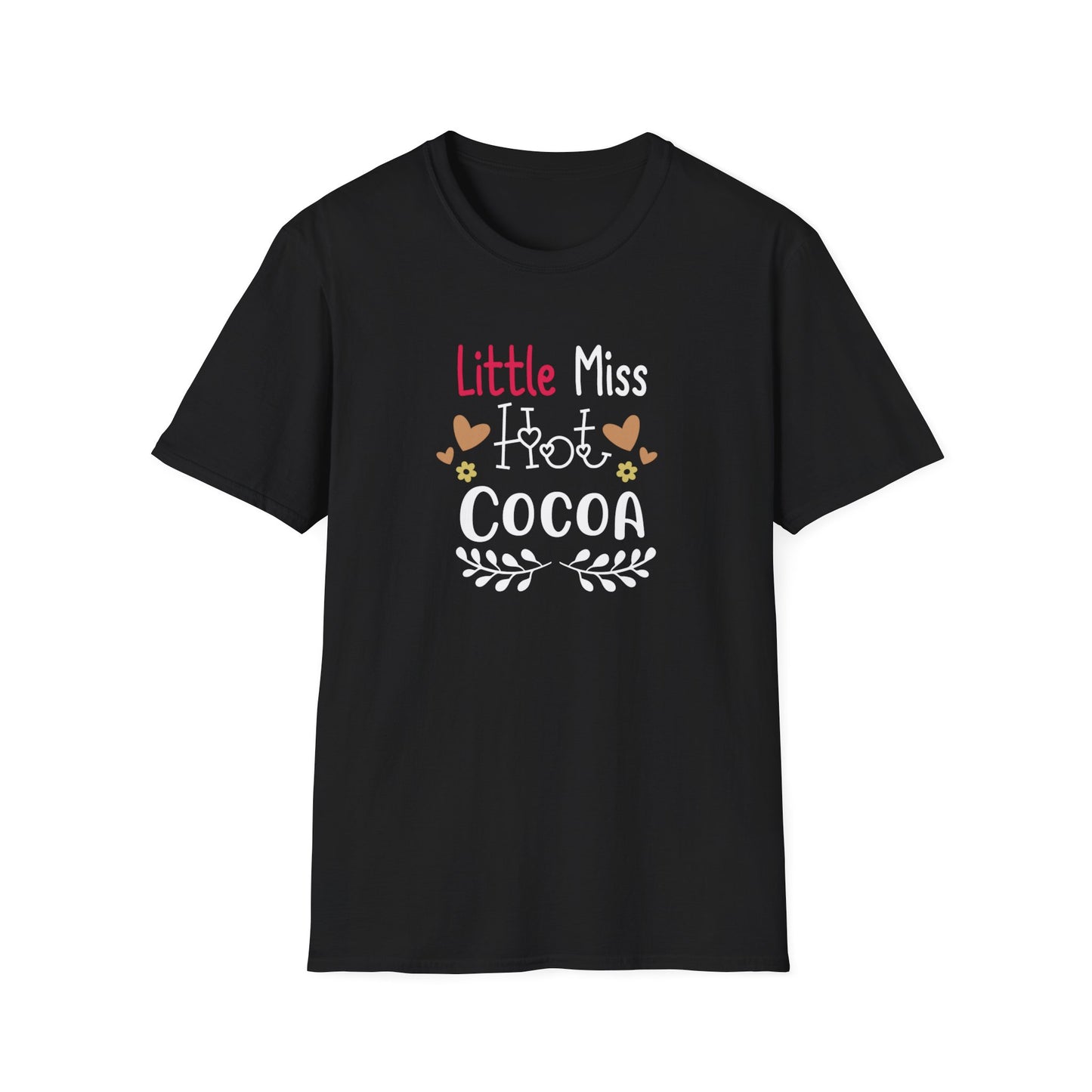 Little Miss Hot Cocoa Novelty Graphic Shirt Black