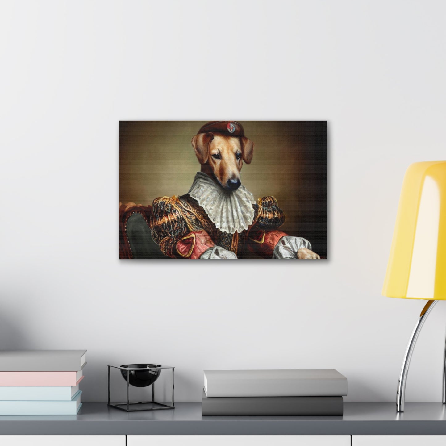 Fancy Dog, Canvas Dog Art, Dog Wall Art, Canine Canvas Art, Canvas Gallery Wraps