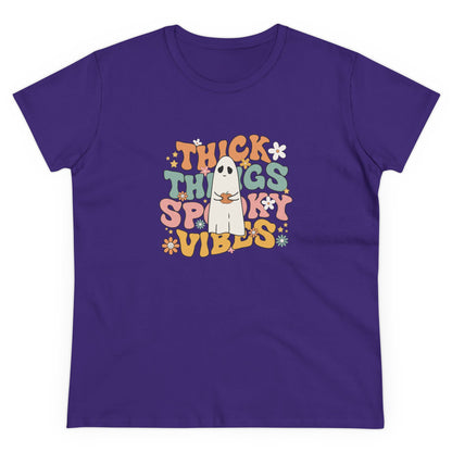 Thick Spooky Vibes, Halloween Graphic Shirts, Spooky Halloween Shirts, Scary Halloween Shirt Designs, Cute Halloween Graphic Tees, Funny Halloween Shirt Ideas Purple