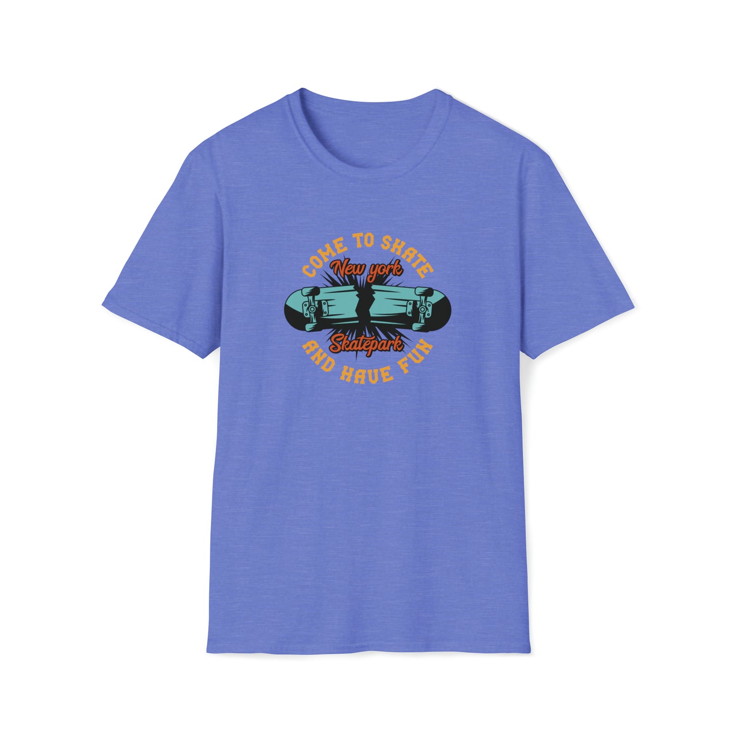 Come To Skate New York Skate |Beach Lifestyle Shirts | Summer Vibe Apparel Heather Royal