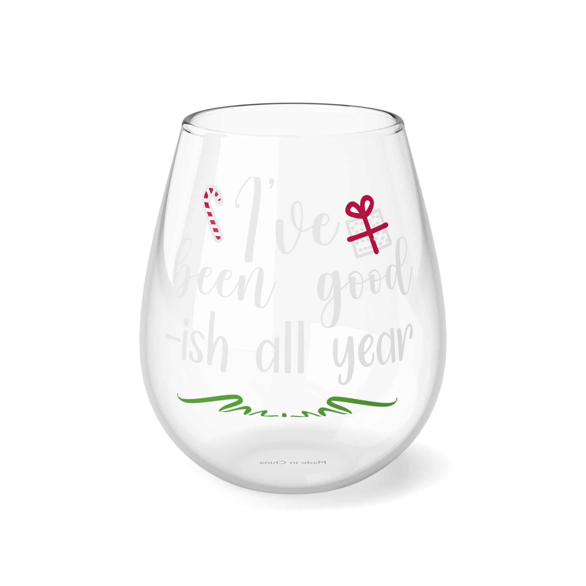 Been Goodish All Year, Wine Lover stemless, Unique stemless wine glass, Trendy wine glass, Wine glass gift, Stemless Wine Glass, 11.75oz - SaviTraviDesigns