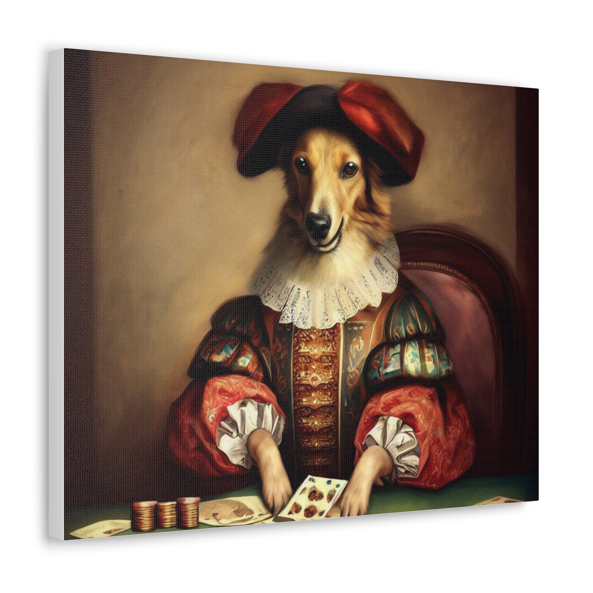 Fancy Dog, Canvas Dog Art, Dog Wall Art, Canine Canvas Art,Canvas Gallery Wraps, Pet Art - SaviTraviDesigns