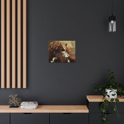 Fancy Dog, Canvas Dog Art, Dog Wall Art, Canine Canvas ArtCanvas Gallery Wraps - SaviTraviDesigns