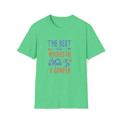 The Best Memories Are Made In The Camper |Beach Lifestyle Shirts | Summer Vibe Apparel Heather Irish Green