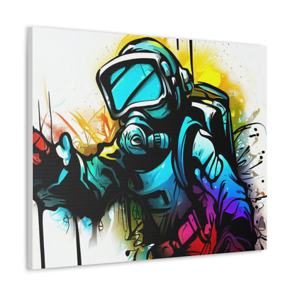 Graffiti Mask, Graffiti Artist, Graffiti-inspired home decor, Modern street art prints, Graffiti wall art, Street art canvas art, Graffiti artist prints 30″ x 24″ Premium Gallery Wraps (1.25″)