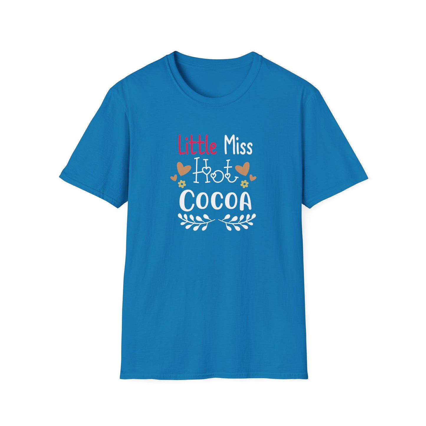 Little Miss Hot Cocoa Novelty Graphic Shirt Sapphire