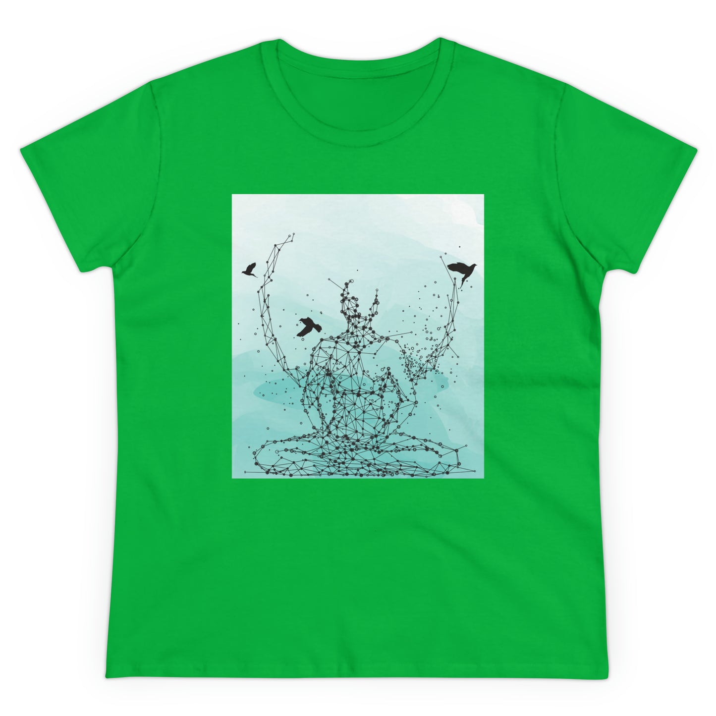 Meditation T-Shirts, Yoga Graphic Tees, Mindfulness Apparel, Zen T-Shirts, Spiritual Shirts, Chakra Tees, Womens T-Shirt Irish Green