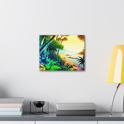 Jungle Riverbed, Jungle Sunset, Graffiti art prints, Street art canvas, Urban art decor, Graffiti-style wall art, Graffiti canvas prints, Street art posters - SaviTraviDesigns