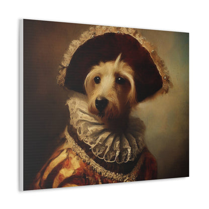 Fancy Dog, Canvas Dog Art, Dog Wall Art, Canine Canvas Art,Canvas Gallery Wraps, Pet Art, King Dog - SaviTraviDesigns