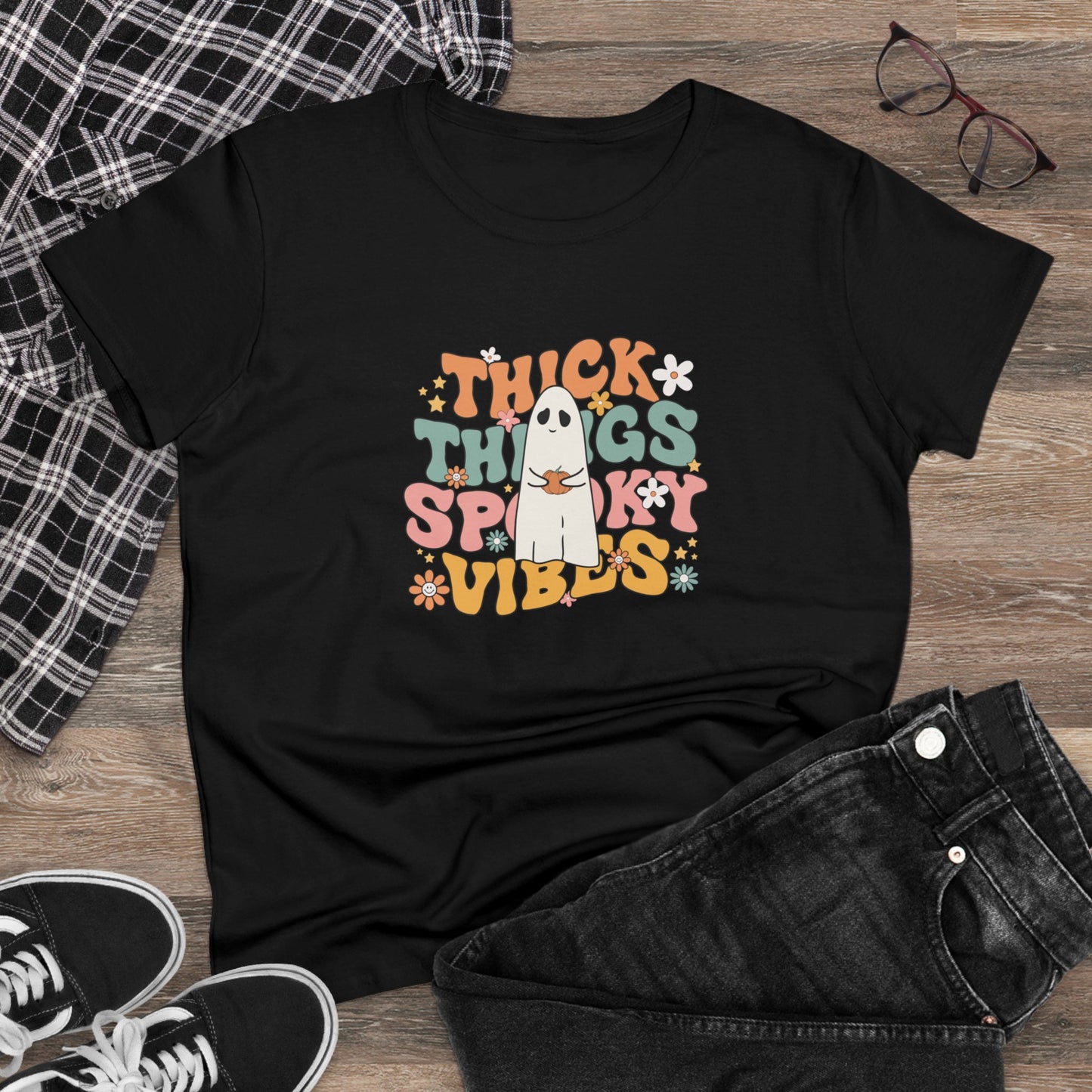 Thick Spooky Vibes, Halloween Graphic Shirts, Spooky Halloween Shirts, Scary Halloween Shirt Designs, Cute Halloween Graphic Tees, Funny Halloween Shirt Ideas