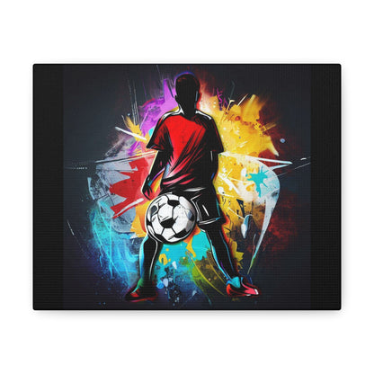 Soccer Player, Graffiti-inspired home decor, Modern street art prints, Graffiti wall art, Street art canvas art, Graffiti artist prints 10″ x 8″ Premium Gallery Wraps (1.25″)