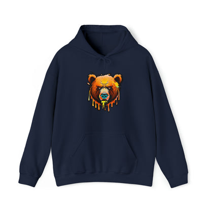 Bear Hoodie, Graffiti Graphic Shirt, Street Art, Urban Art, Unisex Hooded Sweatshirt, Bear Hoodie Navy