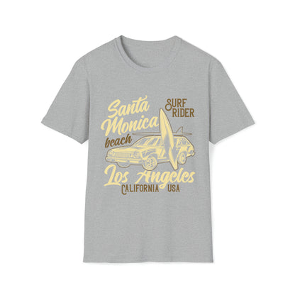 Santa Monica Beach Surf Rider |Beach Life Clothing | Ocean Vibes Apparel Sport Grey