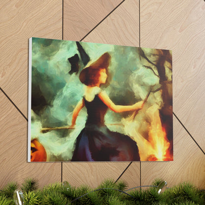 Halloween art, Witch canvas prints, Scary Halloween decor, Halloween home decor, Halloween wall, Gothic wall decor, Canvas Gallery Wraps - SaviTraviDesigns