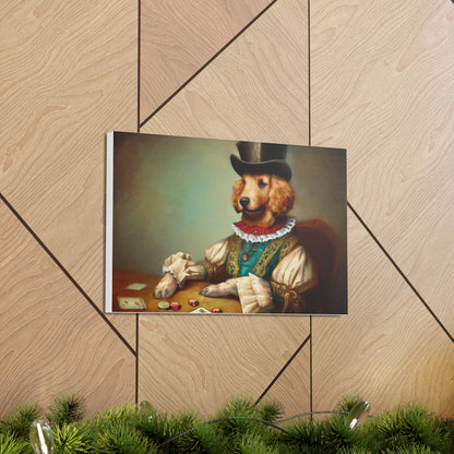 Fancy Dog, Canvas Dog Art, Dog Wall Art, Canine Canvas Art, Canvas Gallery Wraps