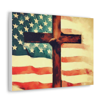 Christian wall art, Flag wall art, Canvas Gallery Wraps - SaviTraviDesigns