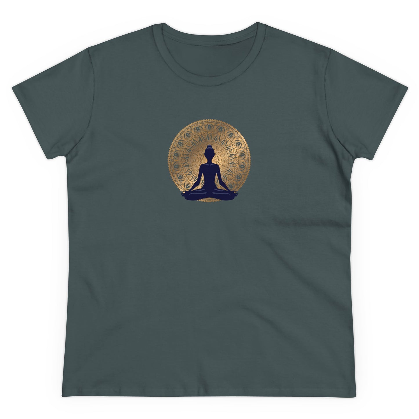 Sitting Pose Bohemian Mandala Graphic T-Shirts – Yoga-Inspired Zen Designs