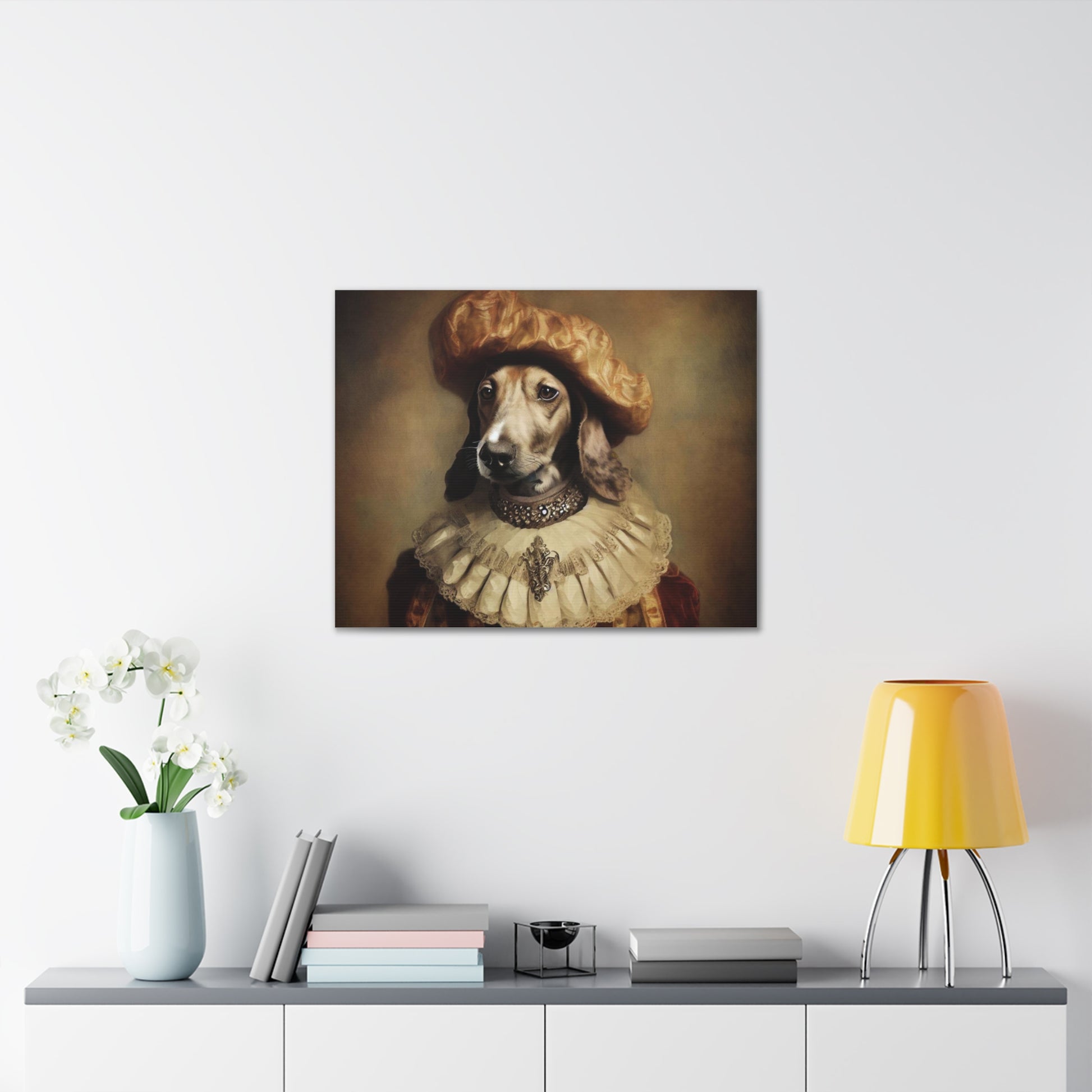 Fancy Dog, Canvas Dog Art, Dog Wall Art, Canine Canvas Art, Canvas Gallery Wraps