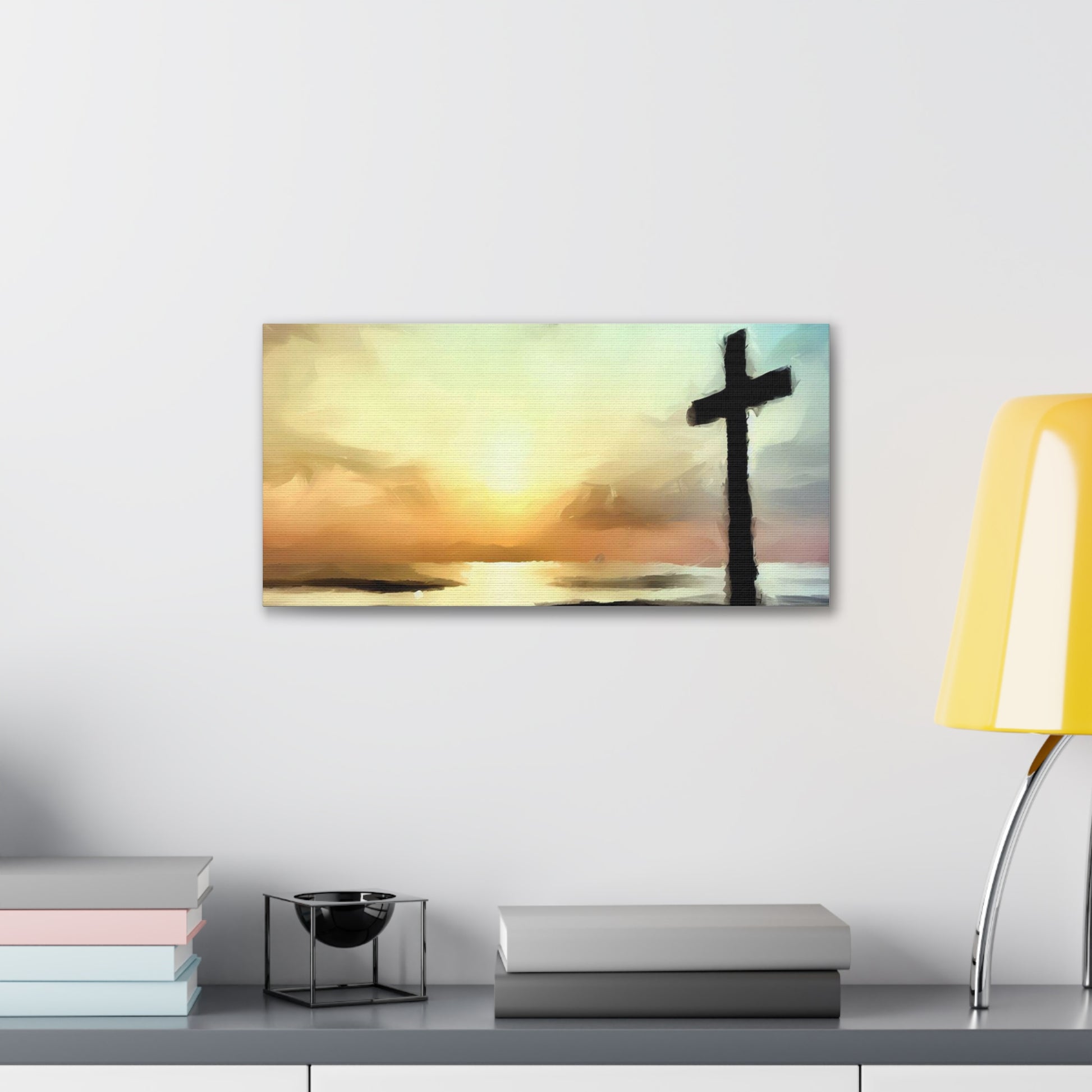 Christian wall art, Cross wall art, Beach art, ocean art, Canvas Gallery Wraps - SaviTraviDesigns