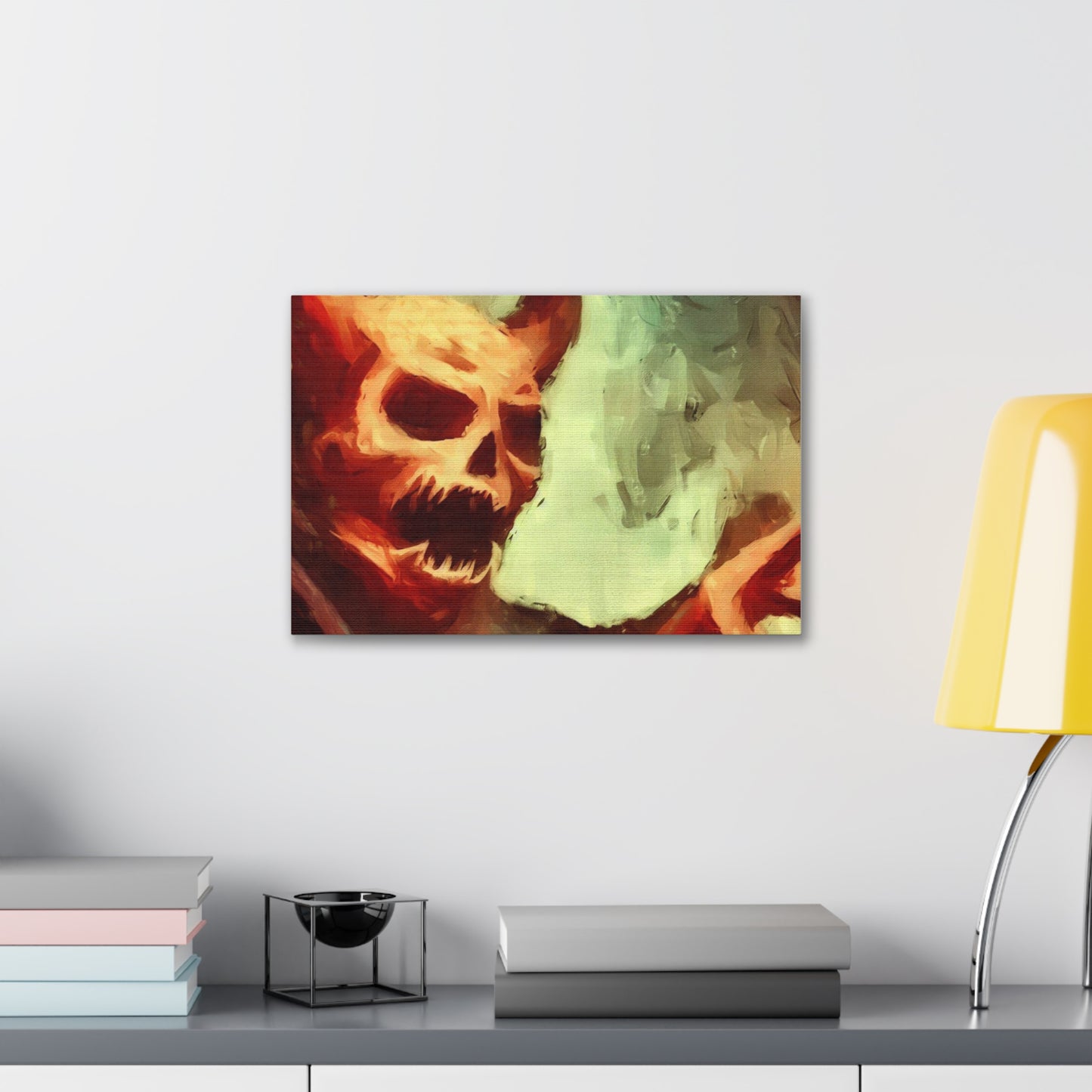 Halloween art, Demon canvas prints, Scary Halloween decor, Halloween home decor, Halloween wall, Gothic wall decor, Canvas Gallery Wraps - SaviTraviDesigns