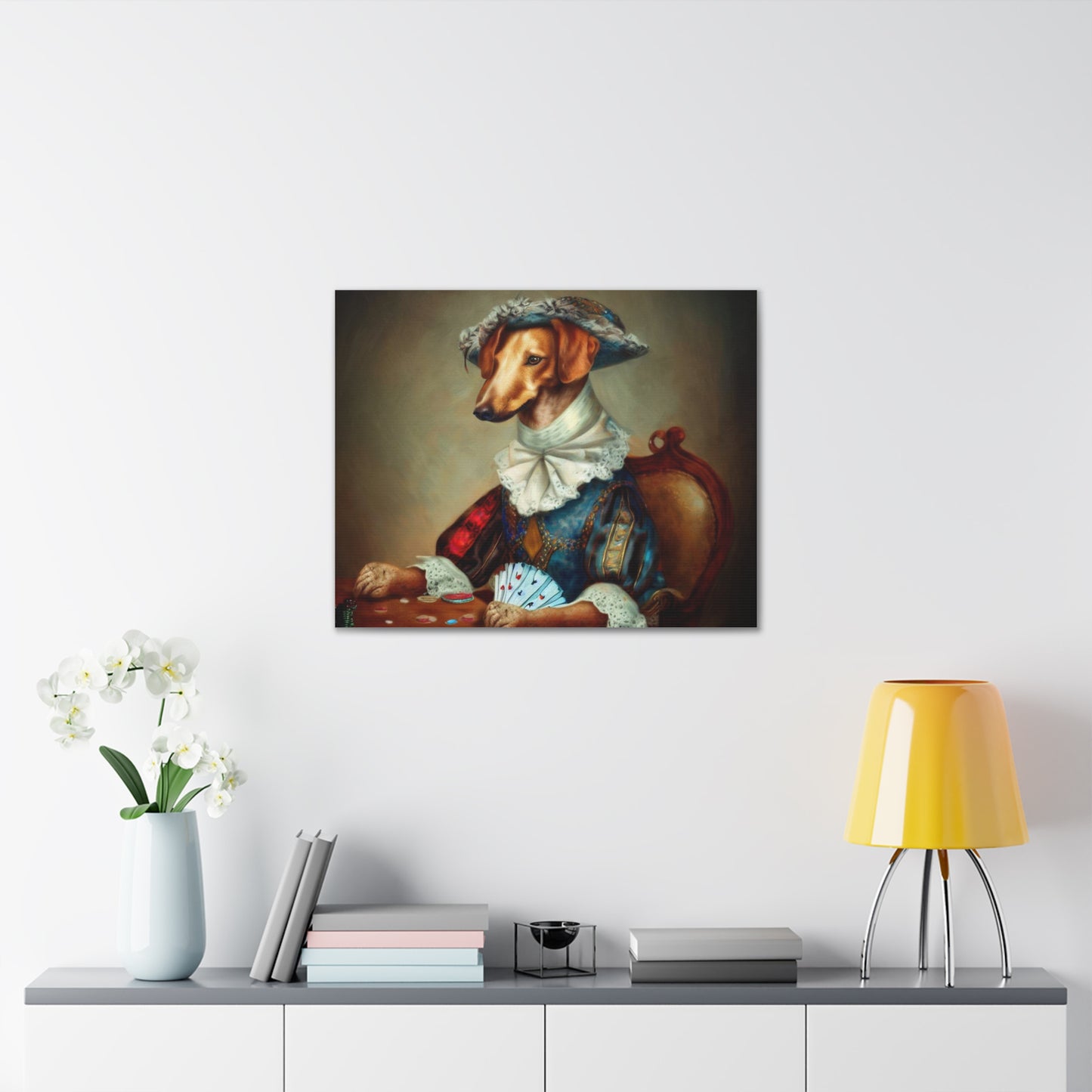 Fancy Dog, Canvas Dog Art, Dog Wall Art, Canine Canvas Art,Canvas Gallery Wraps, Pet Art, King Dog - SaviTraviDesigns