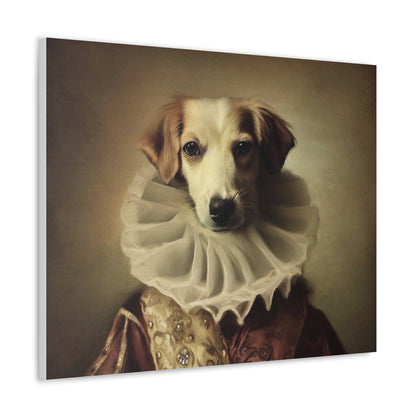 Fancy Dog, Canvas Dog Art, Dog Wall Art, Canine Canvas Art, Canvas Gallery Wraps