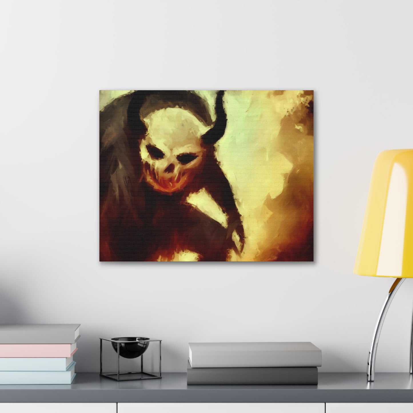 Halloween art, Demon canvas prints, Scary Halloween decor, Halloween home decor, Halloween wall, Gothic wall decor, Canvas Gallery Wraps - SaviTraviDesigns