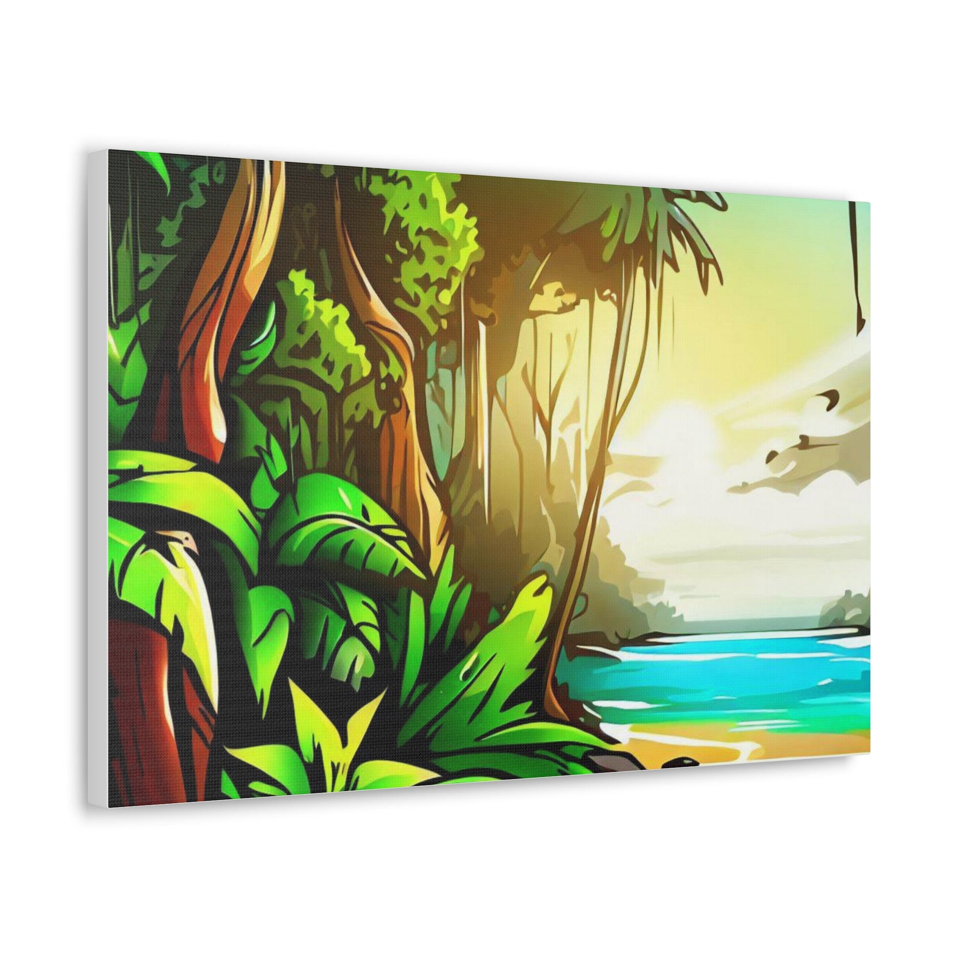 Jungle Sunset, Graffiti art prints, Street art canvas, Urban art decor, Graffiti-style wall art, Graffiti canvas prints, Street art posters - SaviTraviDesigns