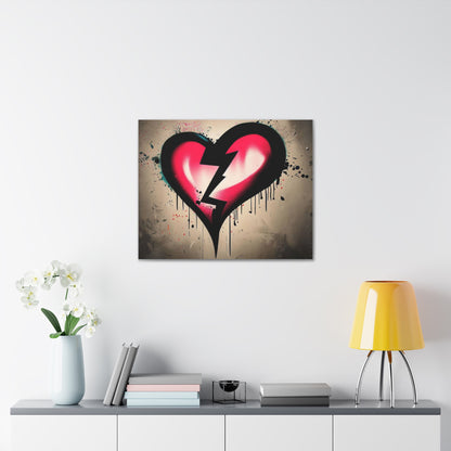 Broken Heart, Graffiti art prints, Street art canvas, Urban art decor, Graffiti-style wall art, Graffiti canvas prints, Street art posters - SaviTraviDesigns