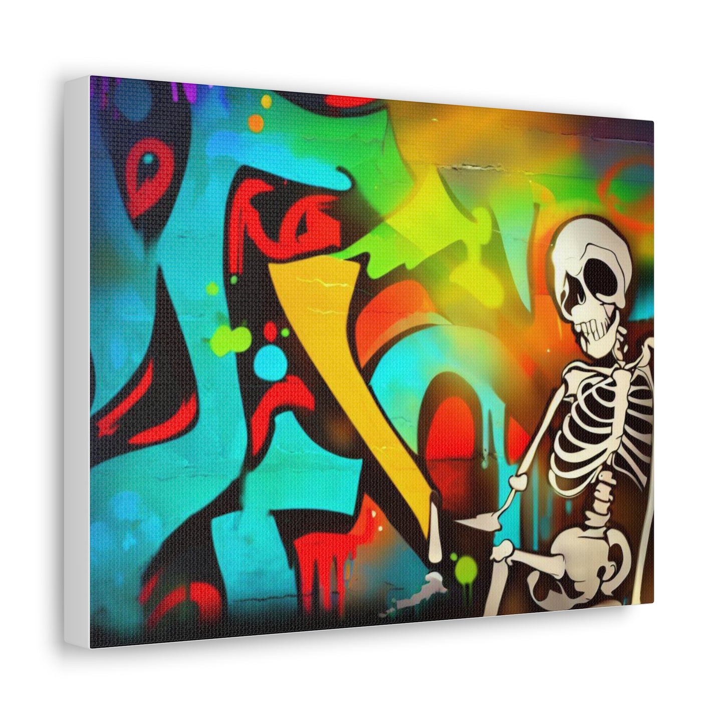 Halloween art, Skeleton canvas prints, Graffiti Halloween, Scary Halloween decor, Halloween home decor, Halloween wall, Gothic wall decor, Canvas Gallery Wraps - SaviTraviDesigns