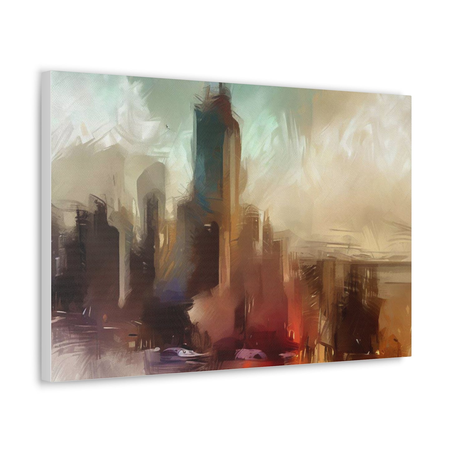 Cityscape wall art, city wall art, city art, Canvas Gallery Wraps